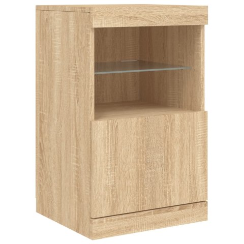 SZAFKA Z OŚWIETLENIEM LED DĄB SONOMA 41X37X67CM