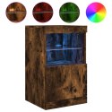 SZAFKA Z OŚWIETLENIEM LED PRZYDYMIONY DĄB 41X37X67CM