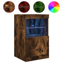 SZAFKA Z OŚWIETLENIEM LED PRZYDYMIONY DĄB 41X37X67CM