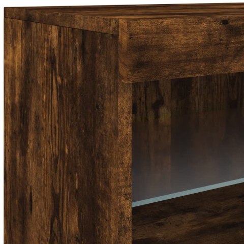 SZAFKA Z OŚWIETLENIEM LED PRZYDYMIONY DĄB 41X37X67CM