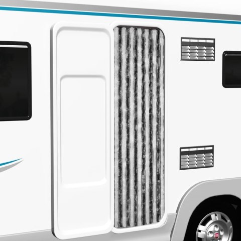 ZASŁONA PRZECIWKO OWADOM SZAROŚĆ I BIEL 56X185CM SZENIL