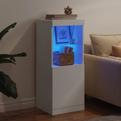 SZAFKA Z OŚWIETLENIEM LED, BIAŁA, 41X37X100 CM