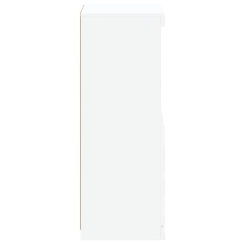SZAFKA Z OŚWIETLENIEM LED, BIAŁA, 41X37X100 CM