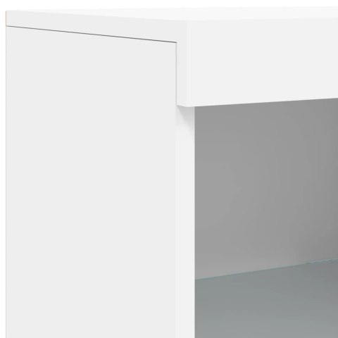 SZAFKA Z OŚWIETLENIEM LED, BIAŁA, 41X37X100 CM