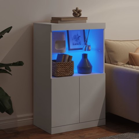 SZAFKA Z OŚWIETLENIEM LED BIAŁA 60,5X37X100CM