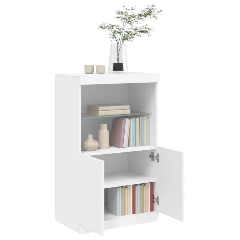 SZAFKA Z OŚWIETLENIEM LED BIAŁA 60,5X37X100CM