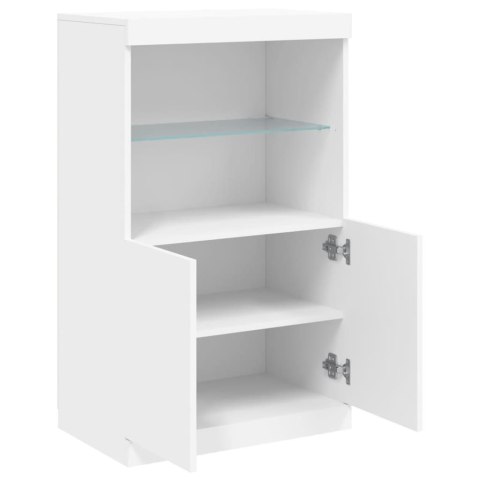 SZAFKA Z OŚWIETLENIEM LED BIAŁA 60,5X37X100CM