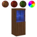 SZAFKA Z OŚWIETLENIEM LED BRĄZOWY DĄB 41X37X100CM