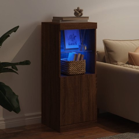 SZAFKA Z OŚWIETLENIEM LED BRĄZOWY DĄB 41X37X100CM