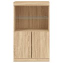 SZAFKA Z OŚWIETLENIEM LED DĄB SONOMA 60,5X37X100CM