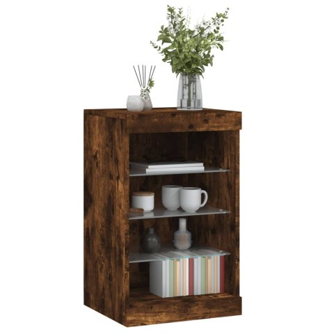 SZAFKA Z OŚWIETLENIEM LED PRZYDYMIONY DĄB 41X37X67CM