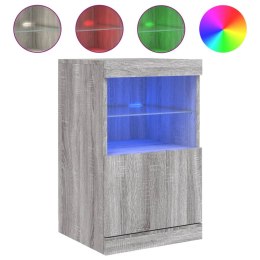 SZAFKA Z OŚWIETLENIEM LED SZARY DĄB SONOMA 41X37X67CM