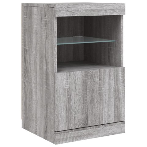 SZAFKA Z OŚWIETLENIEM LED SZARY DĄB SONOMA 41X37X67CM