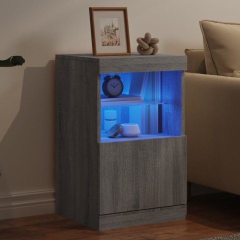 SZAFKA Z OŚWIETLENIEM LED SZARY DĄB SONOMA 41X37X67CM