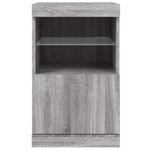 SZAFKA Z OŚWIETLENIEM LED SZARY DĄB SONOMA 41X37X67CM