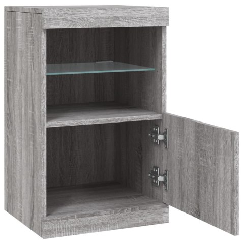 SZAFKA Z OŚWIETLENIEM LED SZARY DĄB SONOMA 41X37X67CM