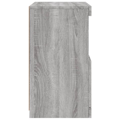 SZAFKA Z OŚWIETLENIEM LED SZARY DĄB SONOMA 41X37X67CM