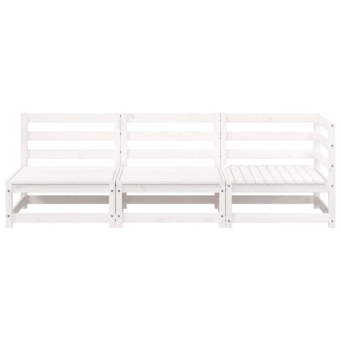 OGRODOWA SOFA 3-OSOBOWA BIAŁA LITE DREWNO SOSNOWE