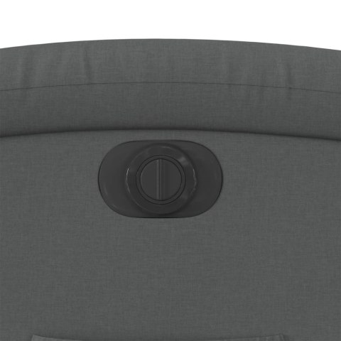 PODNOSZONY FOTEL MASUJĄCY ELEKTRYCZNY ROZKŁADANY CIEMNOSZARY