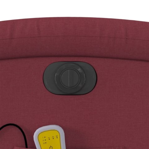 PODNOSZONY FOTEL MASUJĄCY ELEKTRYCZNY ROZKŁADANY CZERWONY