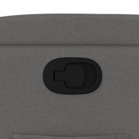 PODNOSZONY FOTEL ROZKŁADANY CIEMNOSZARY OBITY TKANINĄ