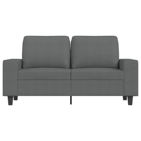 SOFA 2-OSOBOWA CIEMNOSZARA 120CM TAPICEROWANA TKANINĄ
