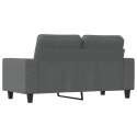 SOFA 2-OSOBOWA CIEMNOSZARA 120CM TAPICEROWANA TKANINĄ