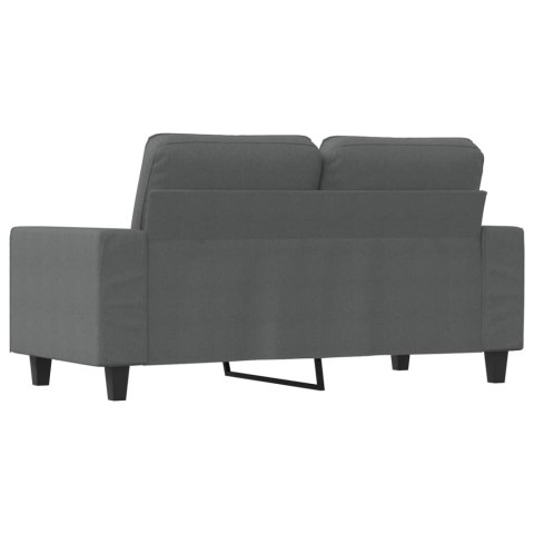 SOFA 2-OSOBOWA CIEMNOSZARA 120CM TAPICEROWANA TKANINĄ