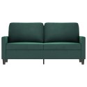 SOFA 2-OSOBOWA CIEMNOZIELONA 140CM TAPICEROWANA AKSAMITEM