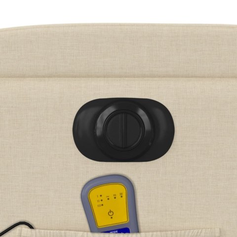 PODNOSZONY FOTEL MASUJĄCY ELEKTRYCZNY ROZKŁADANY KREMOWY