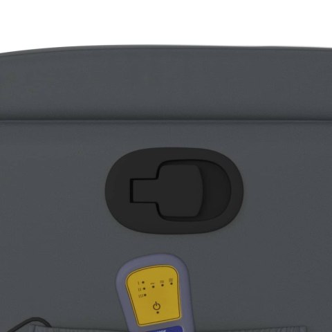 PODNOSZONY FOTEL MASUJĄCY ROZKŁADANY SZARY EKOSKÓRA