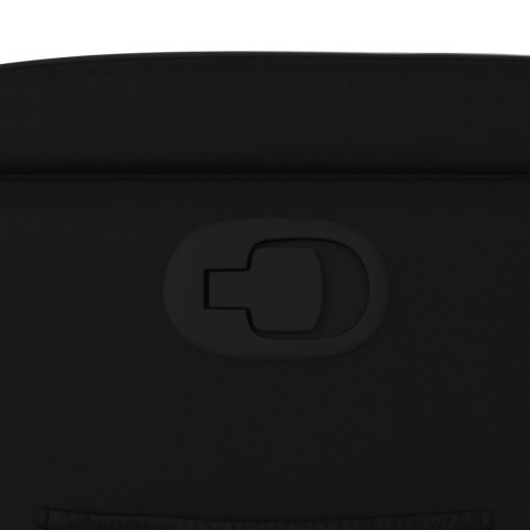 PODNOSZONY FOTEL ROZKŁADANY CZARNY OBITY SZTUCZNĄ SKÓRĄ