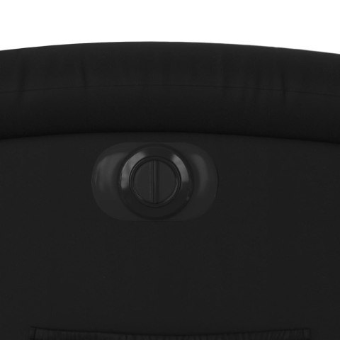 ROZKŁADANY FOTEL PIONIZUJĄCY ELEKTRYCZNY CZARNY EKOSKÓRA