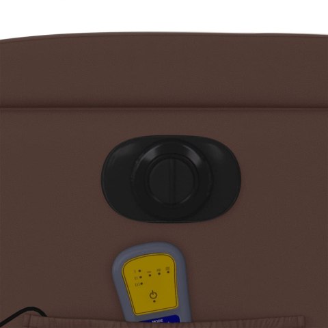 ROZKŁADANY FOTEL PIONIZUJĄCY Z MASAŻEM ELEKTRYCZNY BRĄZOWY