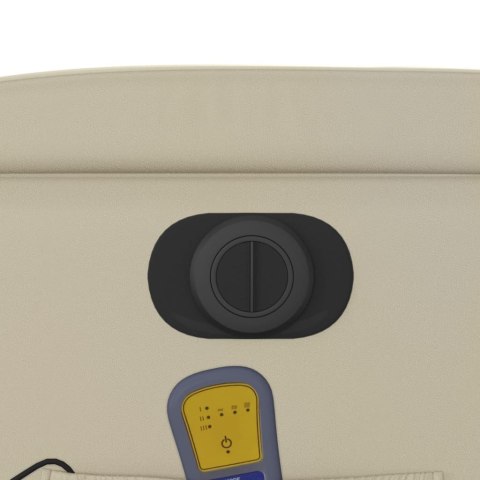 ROZKŁADANY FOTEL PIONIZUJĄCY Z MASAŻEM ELEKTRYCZNY KREMOWY