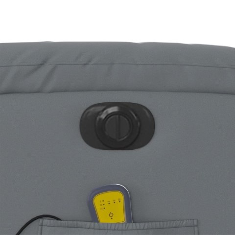 ROZKŁADANY FOTEL PIONIZUJĄCY Z MASAŻEM ELEKTRYCZNY SZARY