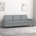 SOFA 3-OSOBOWA JASNOSZARA 180CM TAPICEROWANA TKANINĄ