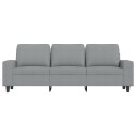 SOFA 3-OSOBOWA JASNOSZARA 180CM TAPICEROWANA TKANINĄ