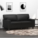 2-OSOBOWA SOFA CZARNA 120CM SZTUCZNA SKÓRA
