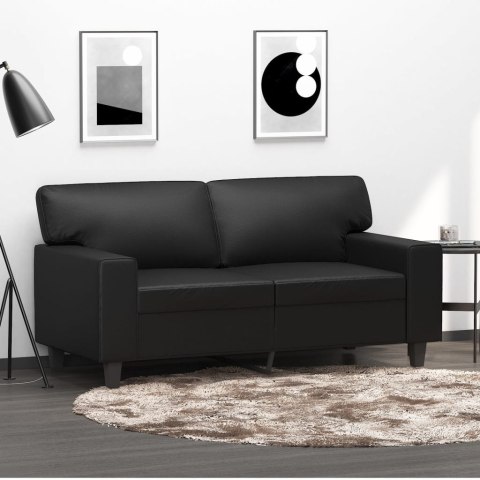 2-OSOBOWA SOFA CZARNA 120CM SZTUCZNA SKÓRA