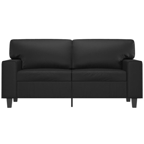 2-OSOBOWA SOFA CZARNA 120CM SZTUCZNA SKÓRA