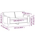 2-OSOBOWA SOFA CZARNA 120CM SZTUCZNA SKÓRA