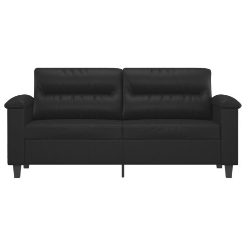 2-OSOBOWA SOFA CZARNA 140CM SZTUCZNA SKÓRA