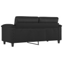 2-OSOBOWA SOFA CZARNA 140CM SZTUCZNA SKÓRA