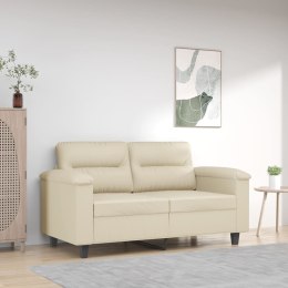 2-OSOBOWA SOFA KREMOWY 120CM SZTUCZNA SKÓRA