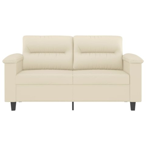 2-OSOBOWA SOFA KREMOWY 120CM SZTUCZNA SKÓRA