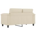 2-OSOBOWA SOFA KREMOWY 120CM SZTUCZNA SKÓRA
