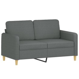 SOFA 2-OSOBOWA CIEMNOSZARA 120CM TAPICEROWANA TKANINĄ