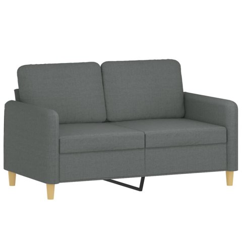 SOFA 2-OSOBOWA CIEMNOSZARA 120CM TAPICEROWANA TKANINĄ