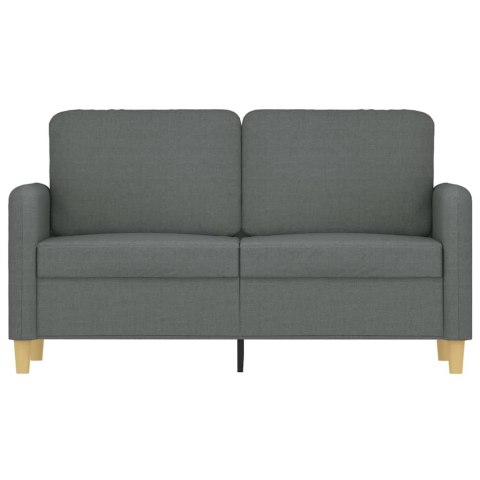 SOFA 2-OSOBOWA CIEMNOSZARA 120CM TAPICEROWANA TKANINĄ